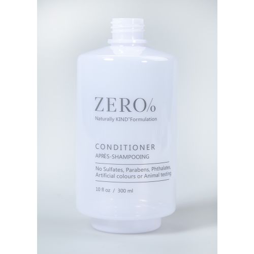 Zero% Conditioner Tamper-Proof Premium Pump Bottle, Empty, No Pump, 10oz/300ml